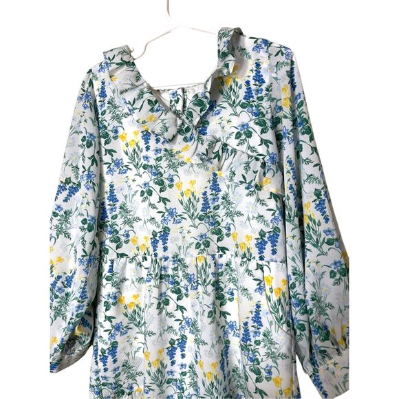Janie and Jack Floral Print Ruffle Romper Size 6 - Picture 2 of 12